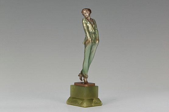 ☑️ Josef Lorenzl art deco bronze pyjama girl figure lorenzo