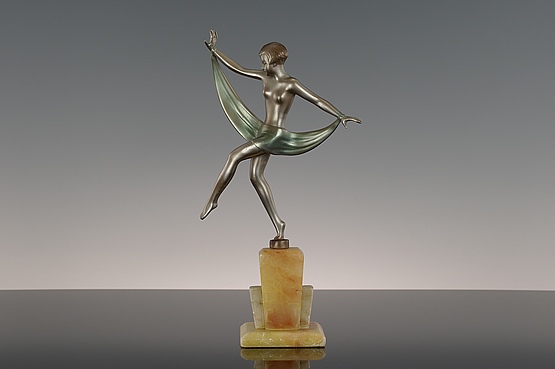 ☑️ Josef Lorenzl art deco spelter figure dancer lorenzo