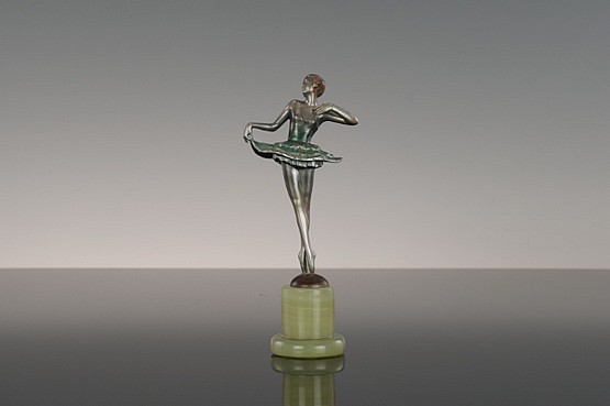 ☑️ Josef lorenzl art deco bronze ballerina figurine
