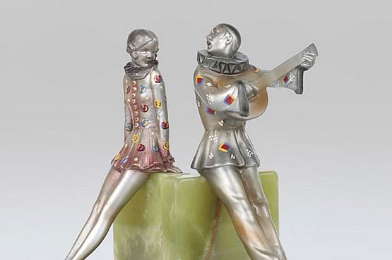 ☑️ art deco Josef Lorenzl spelter figure by lorenzl